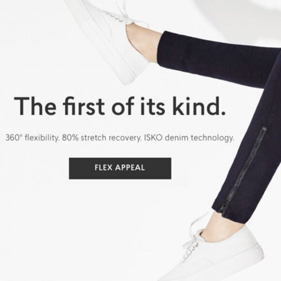 AYR Flex Tech ISKO Premium Stretch Denim Pants Size 28 x 28 Navy Blue Ankle Zip - Picture 15 of 15